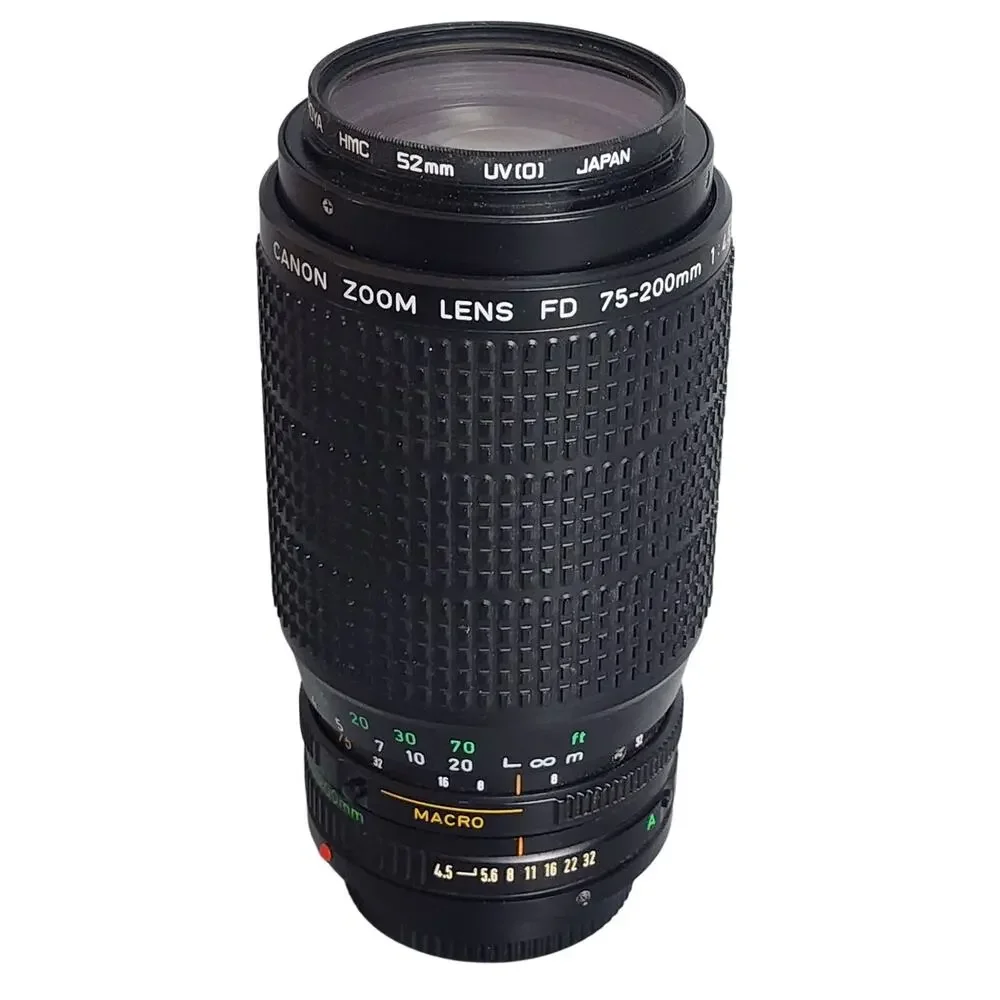 Canon FD 75-200mm f/4.5 Zoom Manual Focus Telephoto Lens Made in Japan + Box